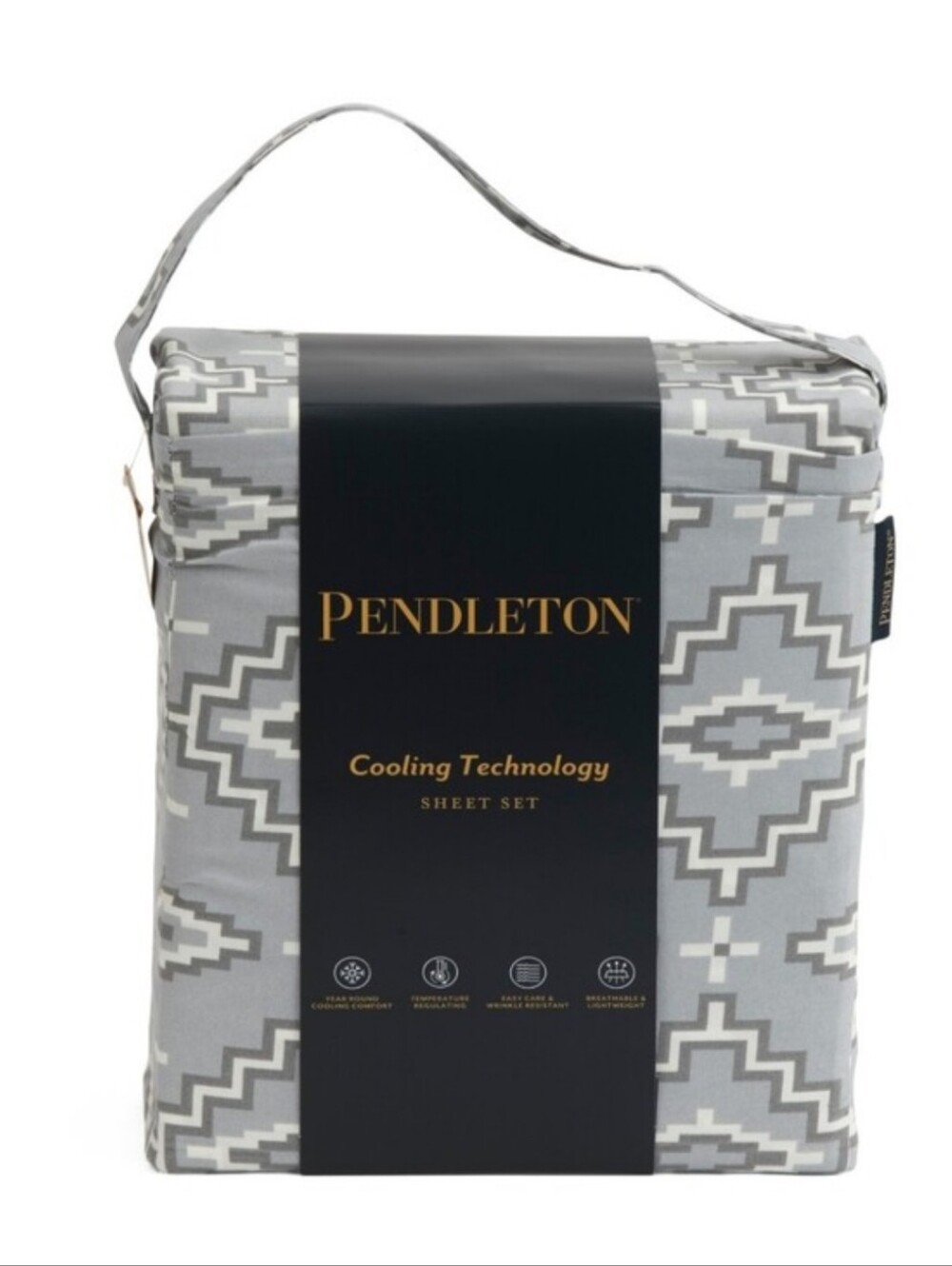Pendleton Cooling Technology Twin Sheet Set In Grey Aztec